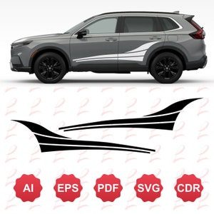 2024 Honda CR V Side Sticker - Honda CR V Side Stripes - Vinyl Decals For Honda - Honda Sport Side Sticker - Honda CR V  Decal