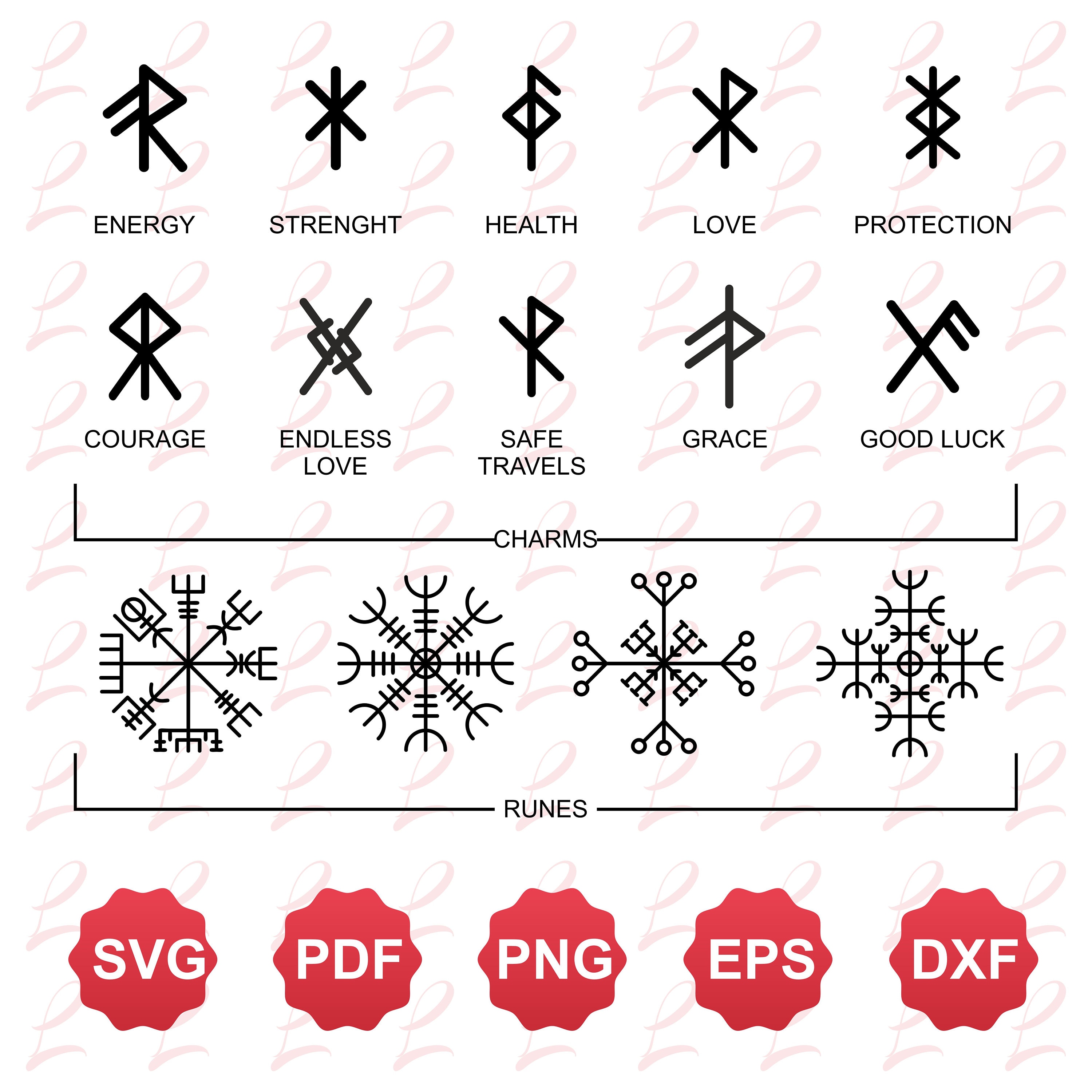 Viking Runes and Symbols SVG Bundle - Bindrunes Svg - Norse Viking ...