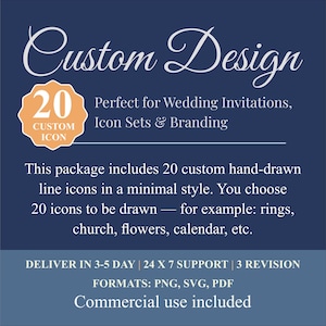 20 Custom Line Icons: Branding Design Suite
