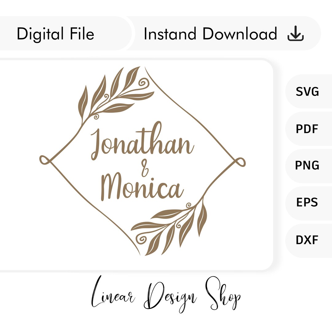 Wedding Floral Logo, Hand Drawn Template - Etsy