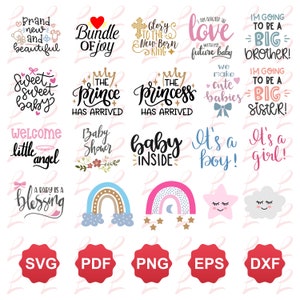 Baby Svg Bundle - Baby Shower Svg Bundle - Baby Cricut Bundle - New Born Svg Bundle - Baby Shower Icons Svg - Baby Quote Svg