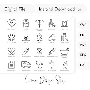 Professional Medical & Healthcare Icon Bundle - 20 High-Quality Icons for All Your Needs