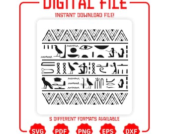 Tutanchamun Hieroglyphic Geschichte SVG, altes Ägypten Clipart (digitale Datei)