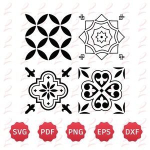 Vinyl Tiles Cricut SVG Bundle -  Kitchen Tiles Pattern - Tiles Design Svg - Bathroom Tiles - Floor Tiles - Self Adhesive Vinyl Cut File