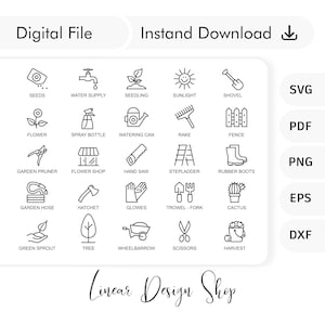 Tuinieren lijn pictogram SVG bundel-landbouw lijn pictogram PNG bundel-tuinieren clipart-tuinieren web iconen-tuinieren gebruiksvoorwerp sticker