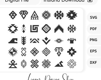 Turkish Rug Pattern Bundle, Anatolian Motifs (svg, pdf, png, eps, dxf)