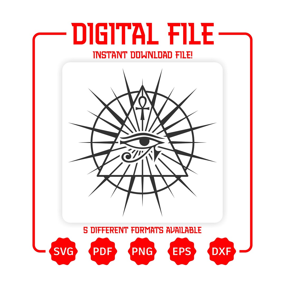 Eye Of Ra Svg Egypt Symobls Clipart The Ankh Cross svg Egipto Pyramit ...
