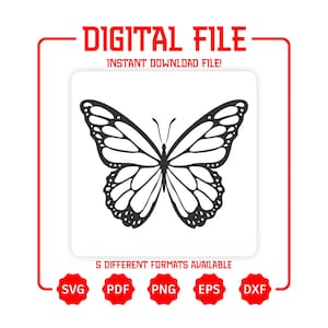Butterfly SVG - Butterfly Cut File for Cricut, Silhouette - Butterfly Clipart - Layered Butterfly - Butterfly Sublimation - Butterfly Png