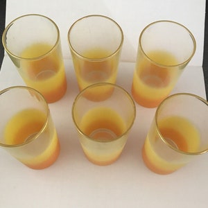 Blendo Frosted Barware Mid-century set van 6 Tom Collins-glazen afbeelding 9