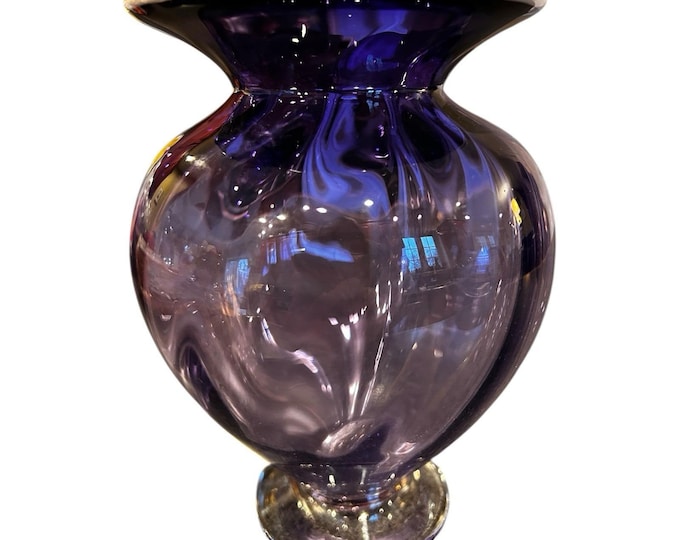 Alex Brand Art Glass Vase Signed & Dated  Urn shaped 1994