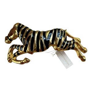 DOTTY SMITH GOLD ZEBRA BELT BUCKLE‎ RARE VINTAGE With Tag signed Vintage Dotty Smith Horse Head One of 2-Piece Interlocking  main image 3