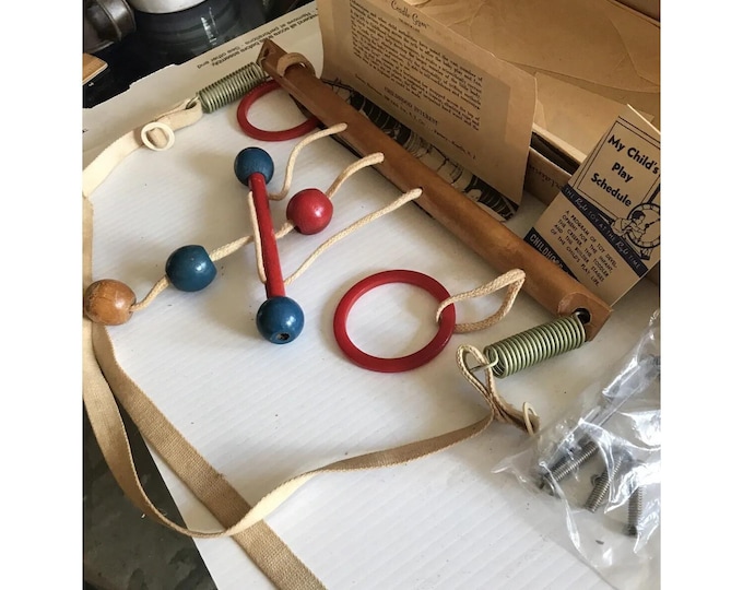 Baby Wooden Cradle Gym Hanging Crib Toy Hardware Original paper work&Box