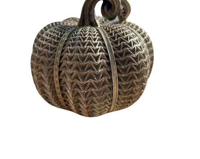 Antique Gold Textured 6" Pumpkin by K & K Interiors