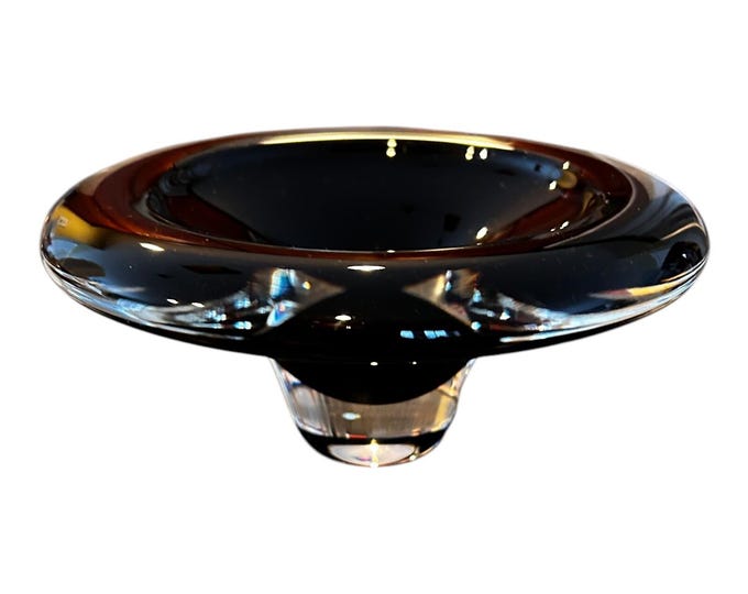 Vintage Nuutajärvi Notsjö Finland Art Glass jaakko niemi Vase Signed approx 7x4