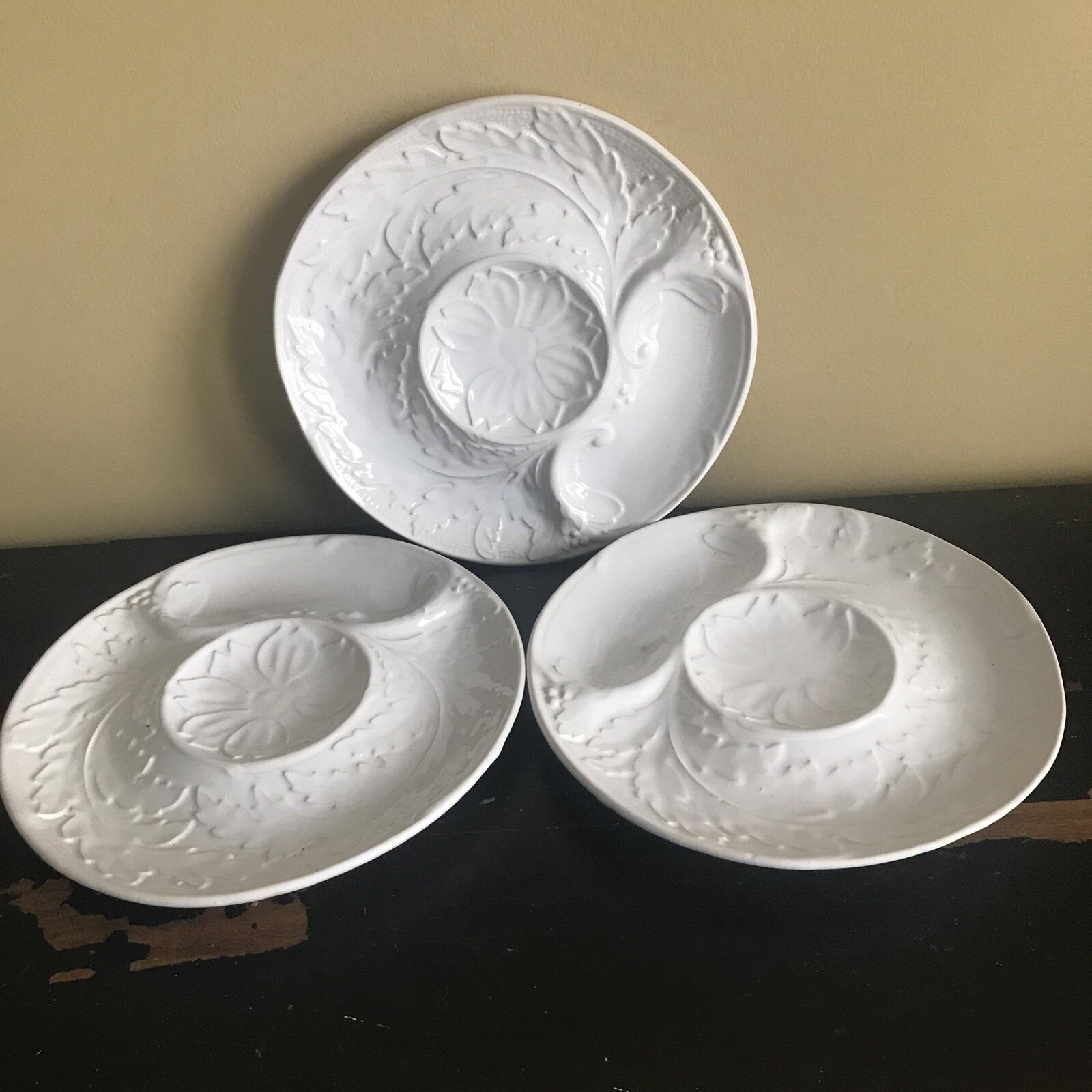Artichoke Plate Set - Etsy Artichoke White Embossed Plates Set of 2 main image 0