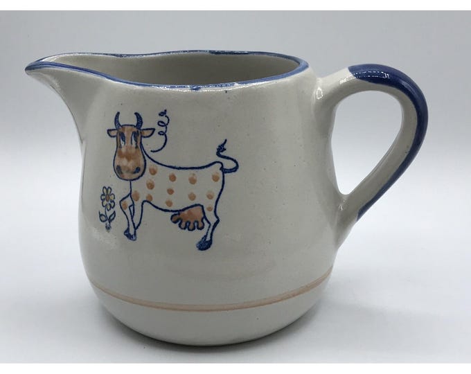 Louisville Stoneware Polka Dot Cow Pitcher Pottery Made In Kentucky