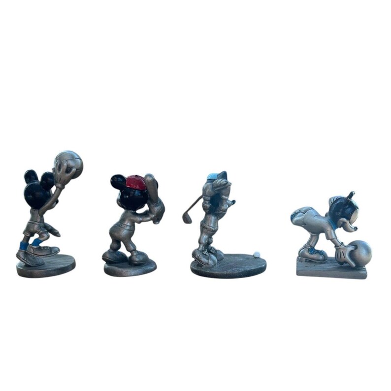 Mickey Mouse Disney Pewter Figurines by Hudson USA set of 4 image 2