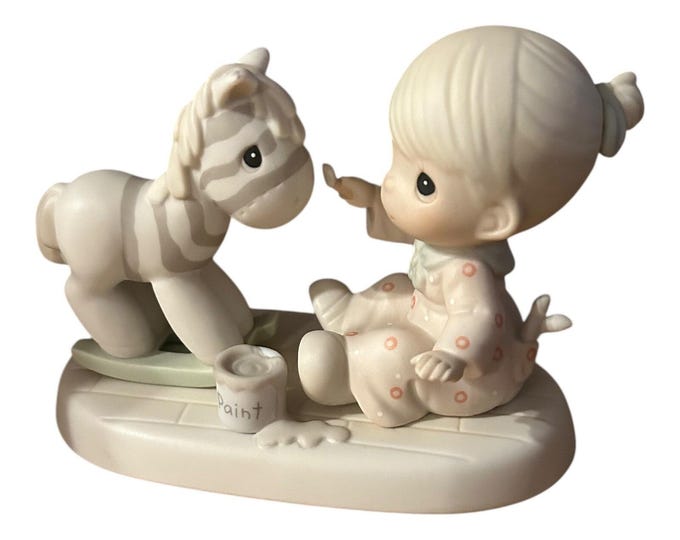 Precious Moments "What A Difference You've Made In My Life" 531138 Girl Horse