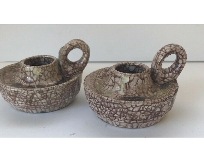 Spoldzielnia Rzemieslnicza Reflex  Warsaw Poland chamber candle Brown crackle 2