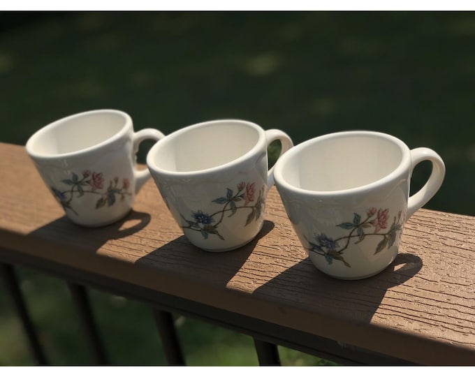 Syracuse China Coffee Cups Summerdale Pattern 3 cups