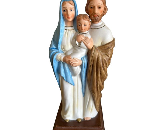 Jesus Mary Joseph 1983 Religious Porcelain Classics By Columbia On Base Vintage