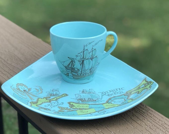 Lancaster Sandland Hanley Staffordshire Bermuda LUNCHEON PLATE & CUP