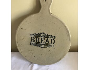 Miora Pottery bread platter stoneware  made in England over 14" long Heavy