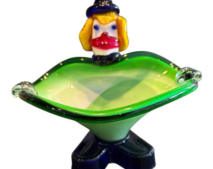 Murano clown ashtray vintage