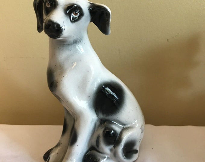 Hand Painted Porcelain Dalmatian Dog Figurine Made in Brazil