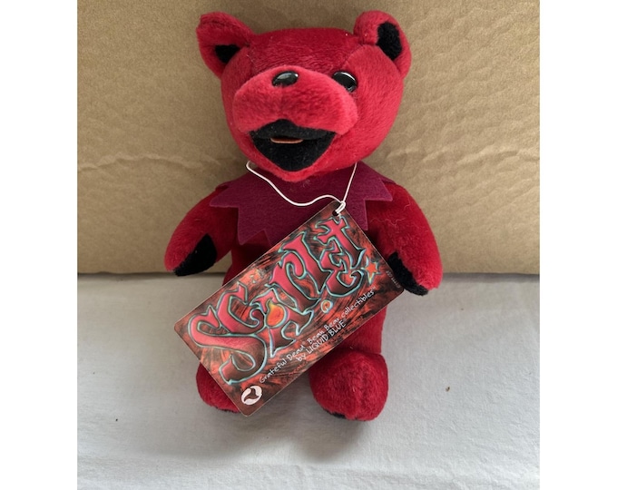 1999 Grateful Dead Beanie Red Scarlet Bear Plush Doll Collectible 3/22/90
