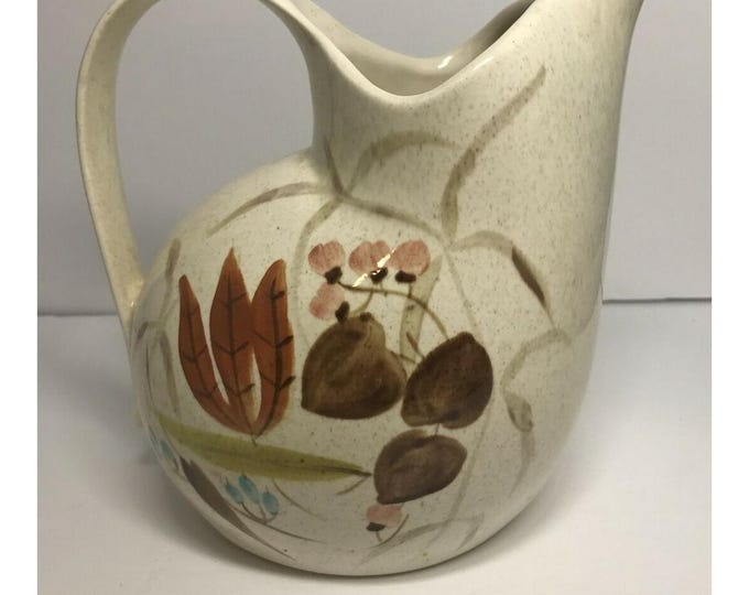 Red Wing Pottery Random Harvest MCM Pitcher 1950's Double Sided Printing