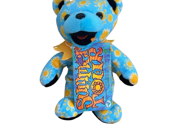 Grateful Dead plush bear 2001 Summer Tour  8-31-85 Manor Downs