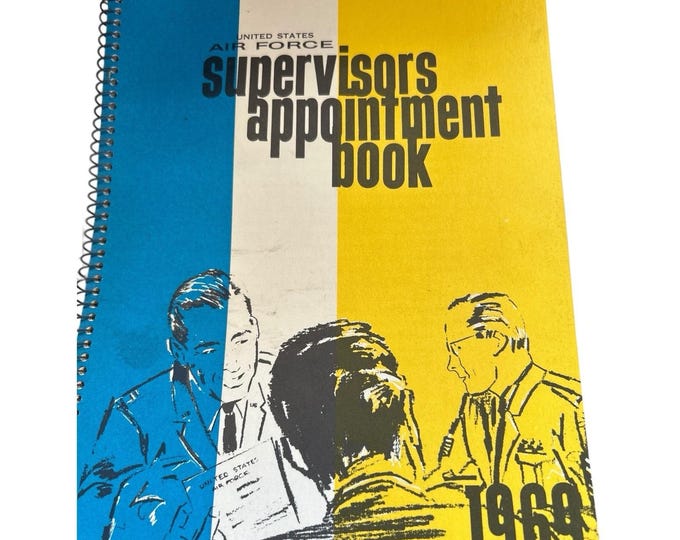 Vintage 1969 USAF Air Force Supervisor Appointment Book Cold War Vietnam Era