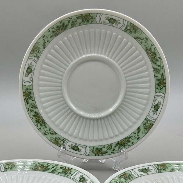 Ceralene Limoges Fleur de Jade Green replacement saucers 1 (one)