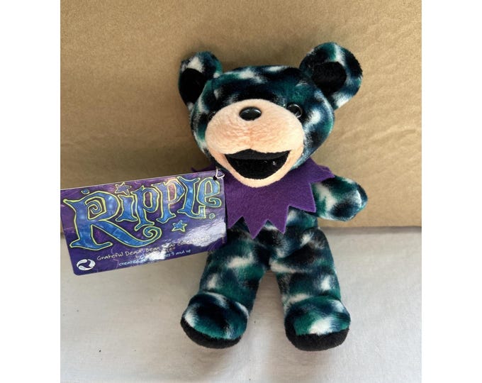 Grateful Dead  Ripple 7" Bean Bear Plush Liquid Blue 1998 Vintage Steven Smith