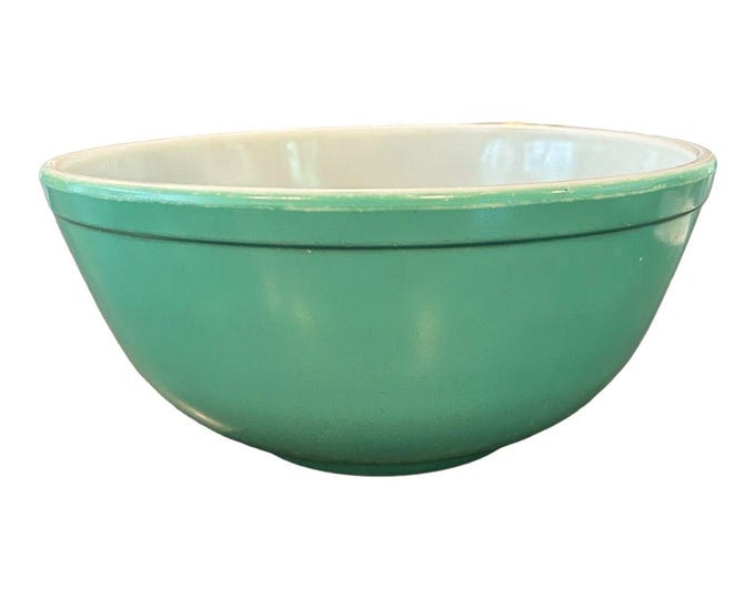 Vintage PYREX Early Back stamp From 1945-1950 Green Mixing Bowl