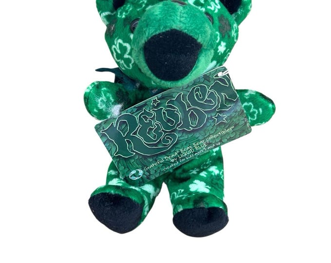 Grateful Dead plush bear  1998 Reuben 3-17-91 Capital Center