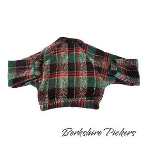 Urban Outfitters Jacket Womens Green Plaid Fleece Mock Neck Full Zip Medium zdjęcie 6