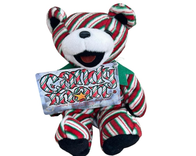 Grateful Dead plush bear 1999 Candy Man 6-25-91 Sandstone Amphitheater