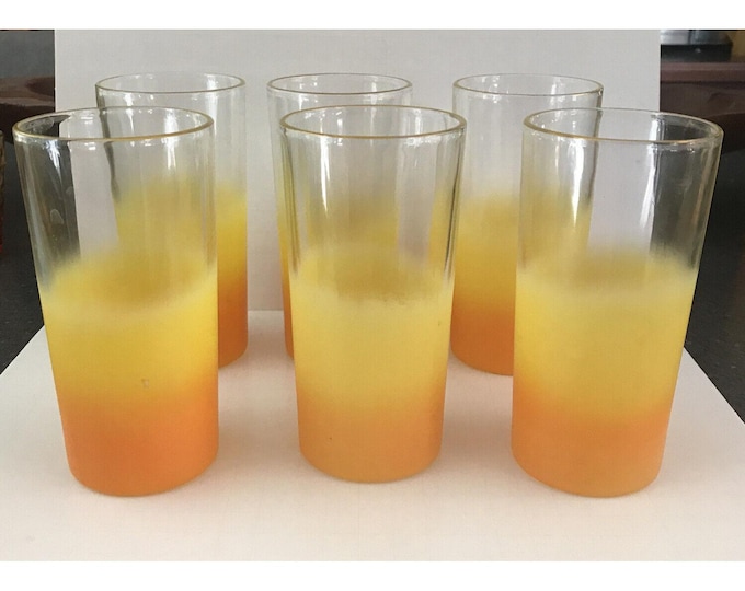 Blendo Frosted Barware Mid-century  Tom Collins Glasses set of 2