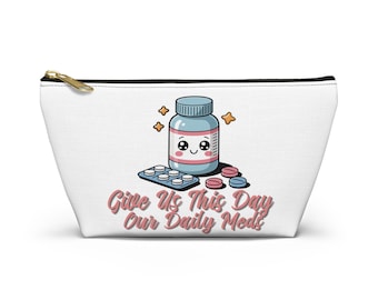 Zubehör Beutel | Kawaii Pillen Flasche Illustration, tägliche Meds Design