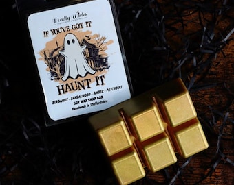 Soy Wax Melt - If You’ve Got It Haunt It - Bergamot - Sandalwood - Amber - Patchouli - Spooky wax melt - by Deadly Wicks.