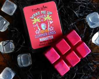 Wake Me Up When Summer Ends - Manhatten - Gothic Wax Melt, Summer Wax Melts, Witchy Wax Melts, Spooky Wax Melts, Summerween Wax, Cocktail