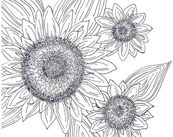 Sunflower Coloring Page