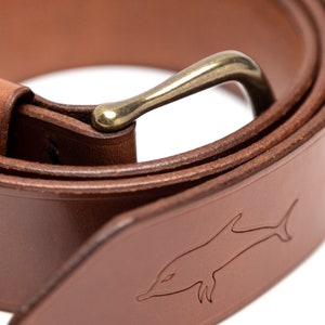 Ceinture en cuir pleine fleur faite à la main
