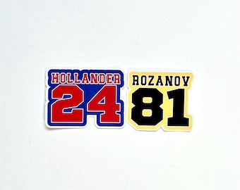 Heated Rivalry Stickers, Hockey Romance Stickers, Ilya & Shane, Hollander and Rozanvo Stickers, Ice Hockey Sticker, Sport Romance