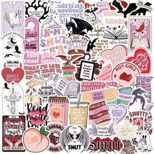 50PCS Dark Romance Smut Stickers, Booktok Kindle Stickers, Romantasy, Booklover sticker, Bookish, Book stickers, Romantasy, Smut