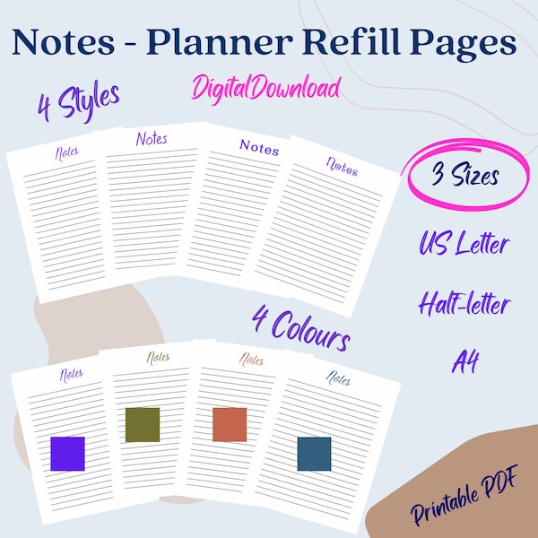 Refill Pages - Etsy
