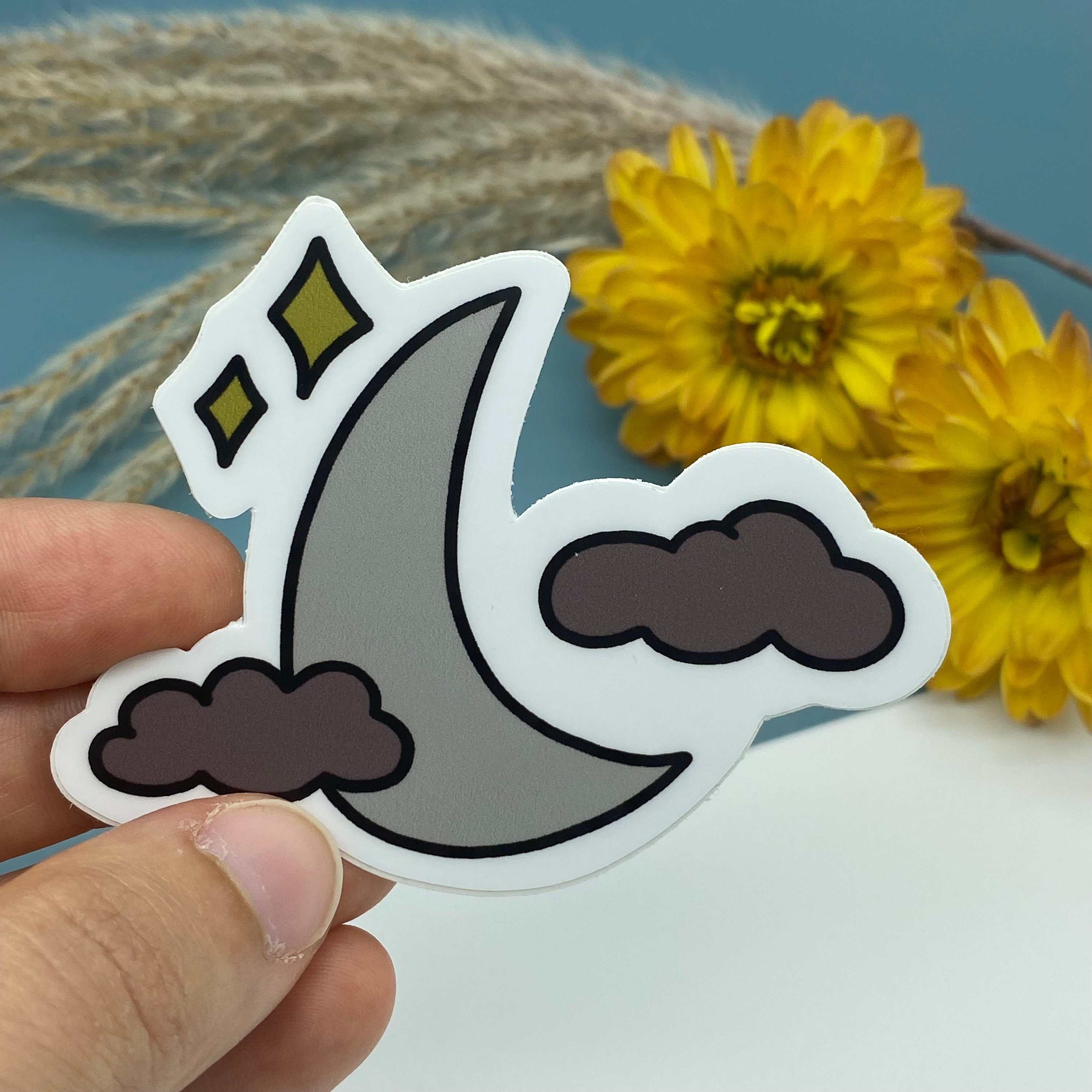 Clouds Moon Sticker - Clouds Moon Transparent - Discover & Share GIFs