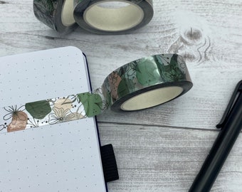 Clear Transparent Floral Washi Tape | Decorative Tape